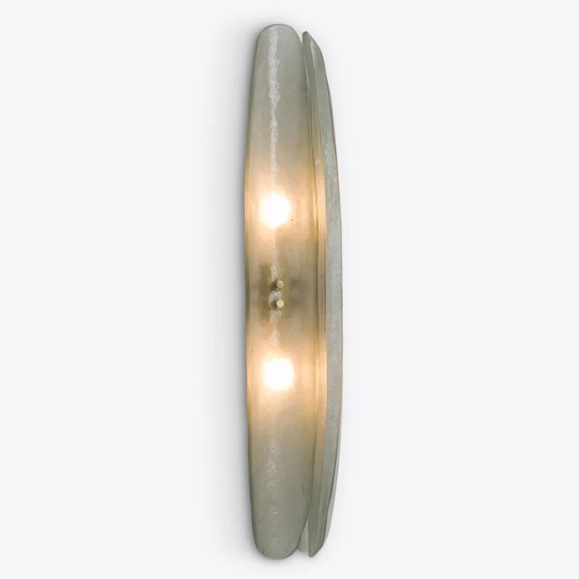 Pure White Lines Sea Glass Dahlia Wall Light