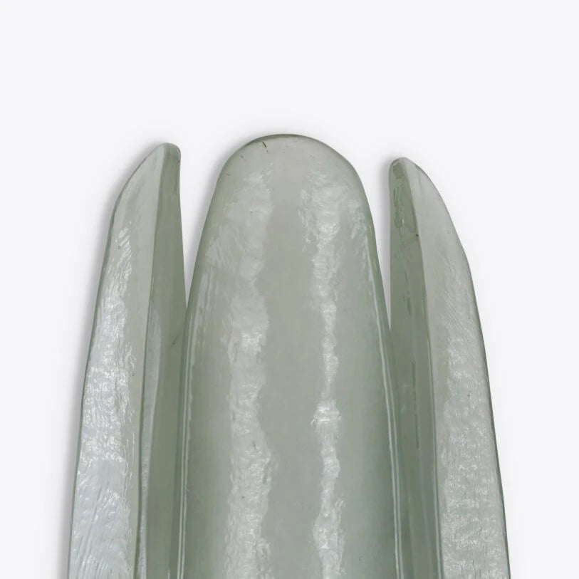 Pure White Lines Sea Glass Dahlia Wall Light