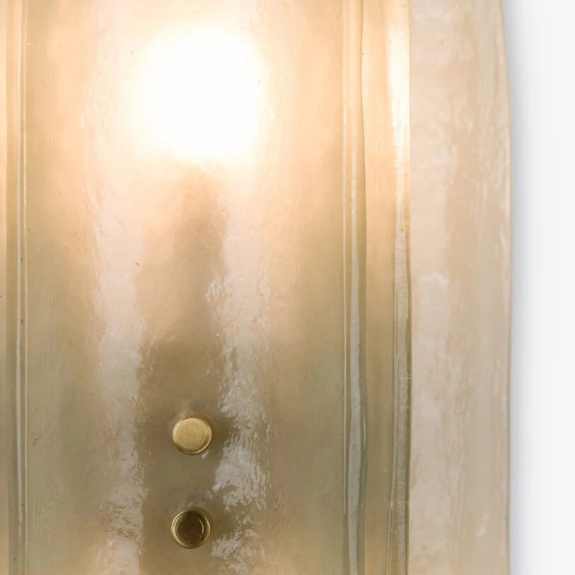 Pure White Lines Sea Glass Dahlia Wall Light