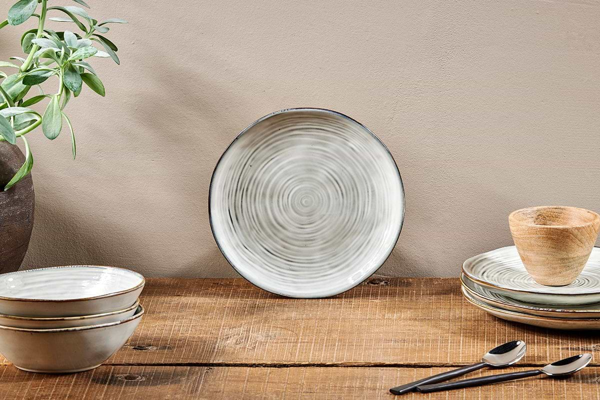 Nkuku - Dhanuk Ceramic Side Plate - Cream