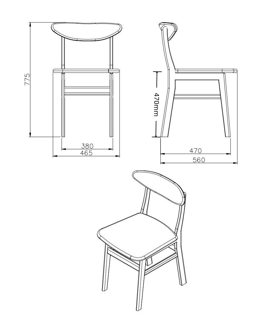 Fishe & Lilly Wright Walnut Dining Chair (Set of 2)