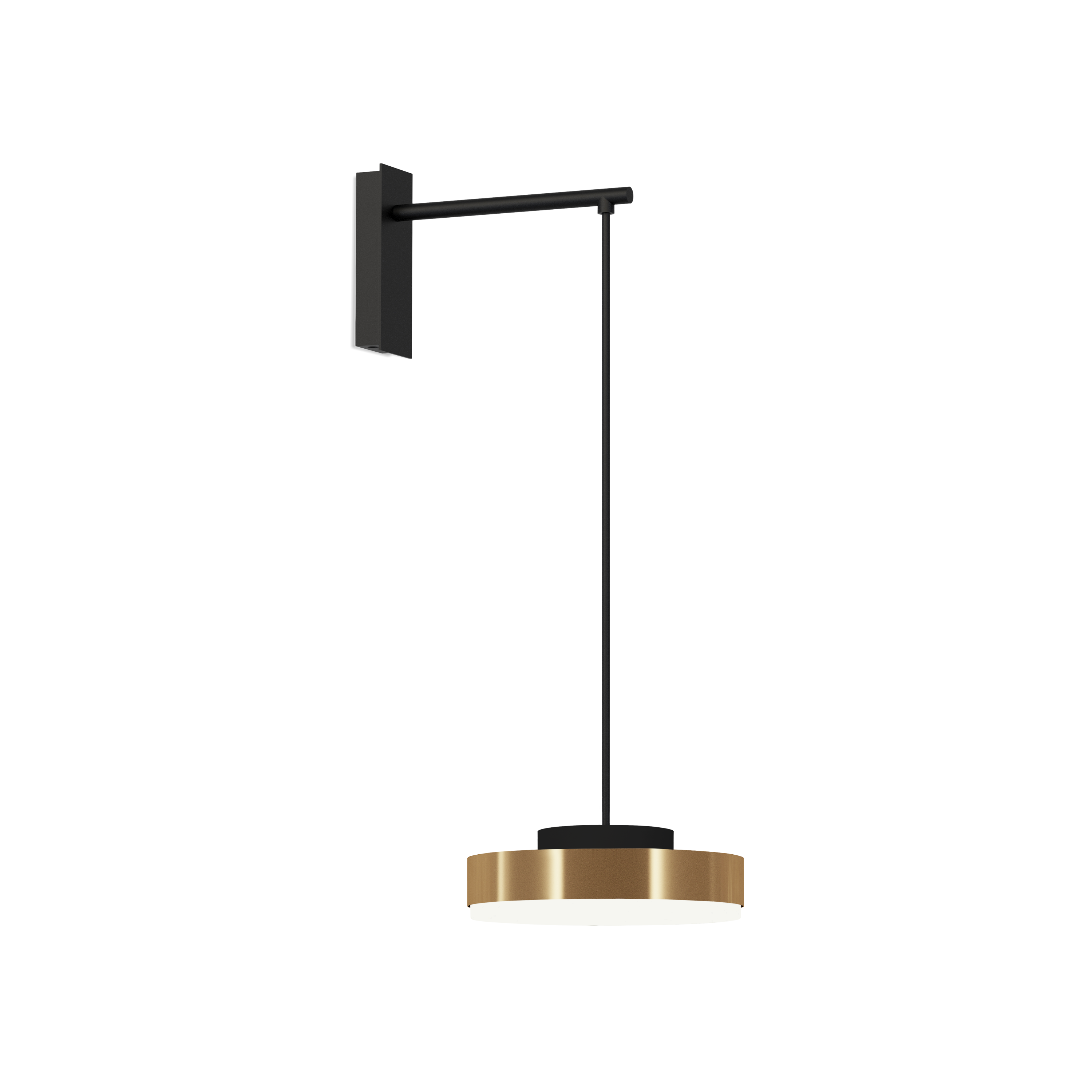 Contardi Lighting Discus Wall Lamp - Matt Black Silk Lacquered Brushed Bronze-Nickel - Small