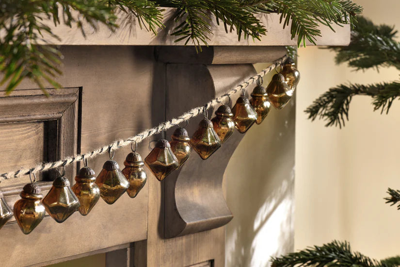 Nkuku Ekiti Bauble Garland - Antique Gold