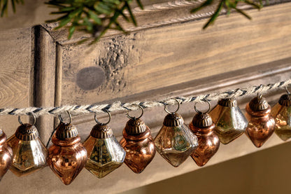 Nkuku Ekiti Bauble Garland - Antique Gold & Rust