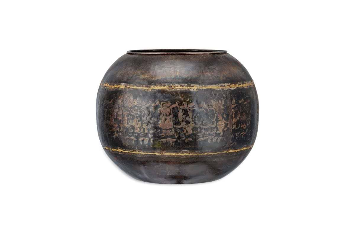 Nkuku - Endo Reclaimed Iron Globe Planter - Large