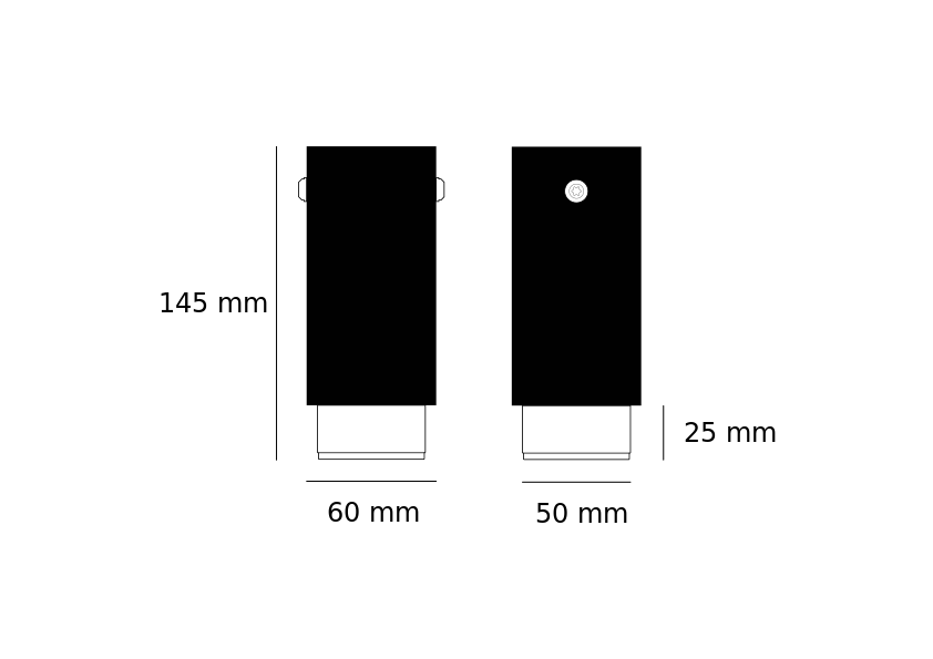 Buster & Punch Exhaust Surface - Linear - Graphite - Steel