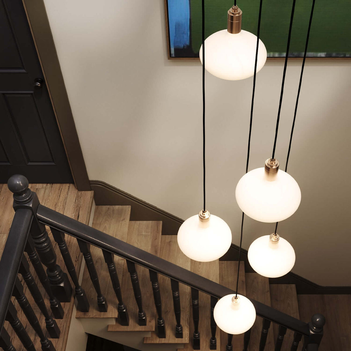 Tala Five Pendant in Brass + Oval II