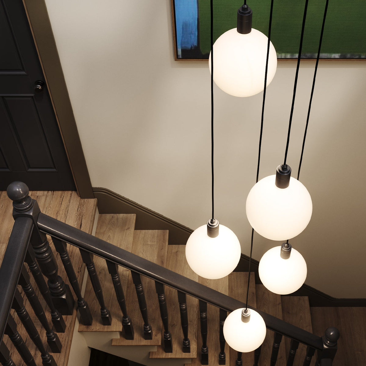 Tala Five Pendant in Brass + Sphere V
