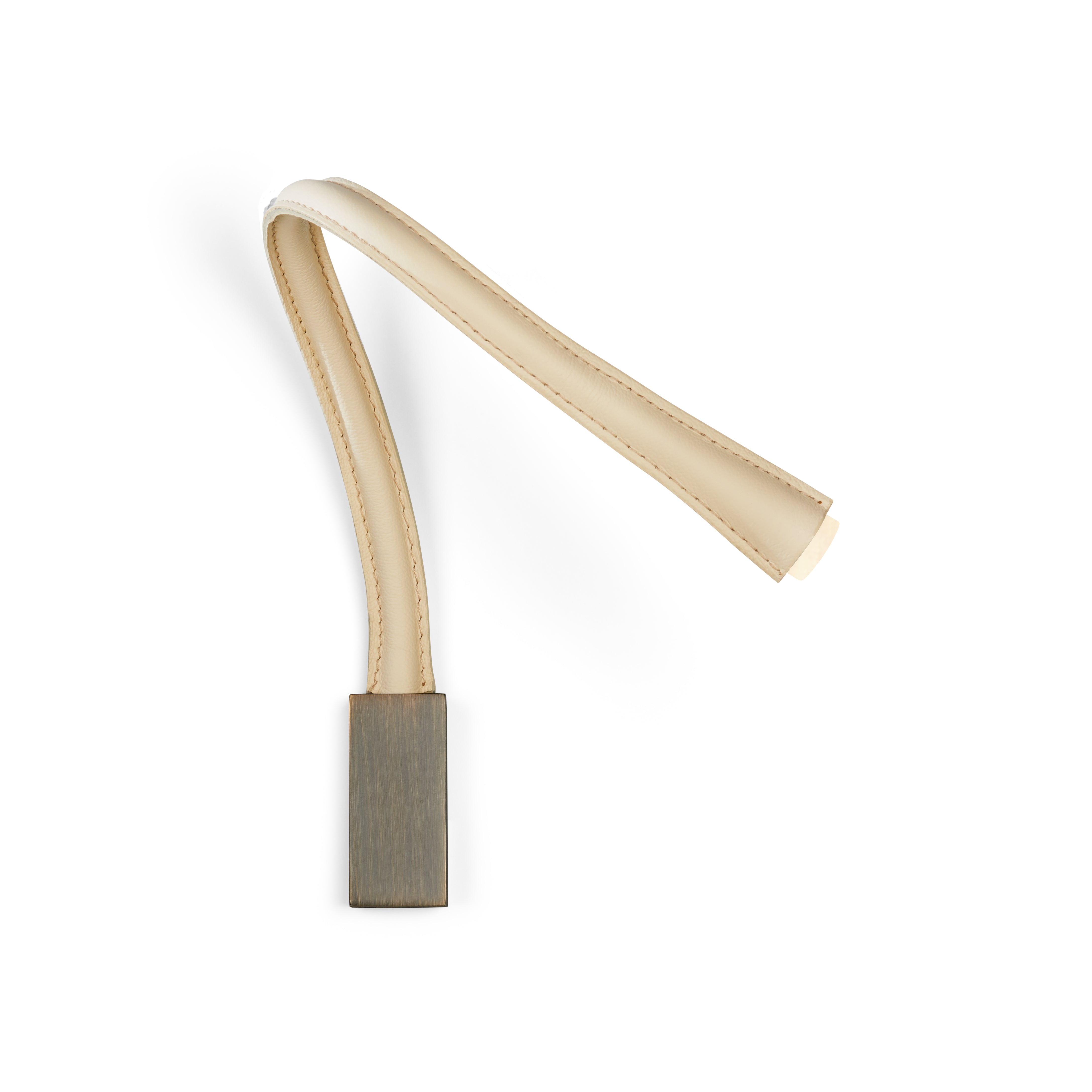 Contardi Lighting Flexiled wall Lamp - l.600 - Satin Bronze - Ivory Leather - Without Switch