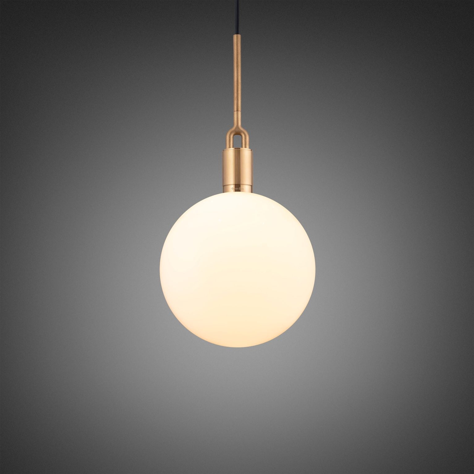 Buster & Punch Forked Pendant - Globe - Opal - Large - Brass