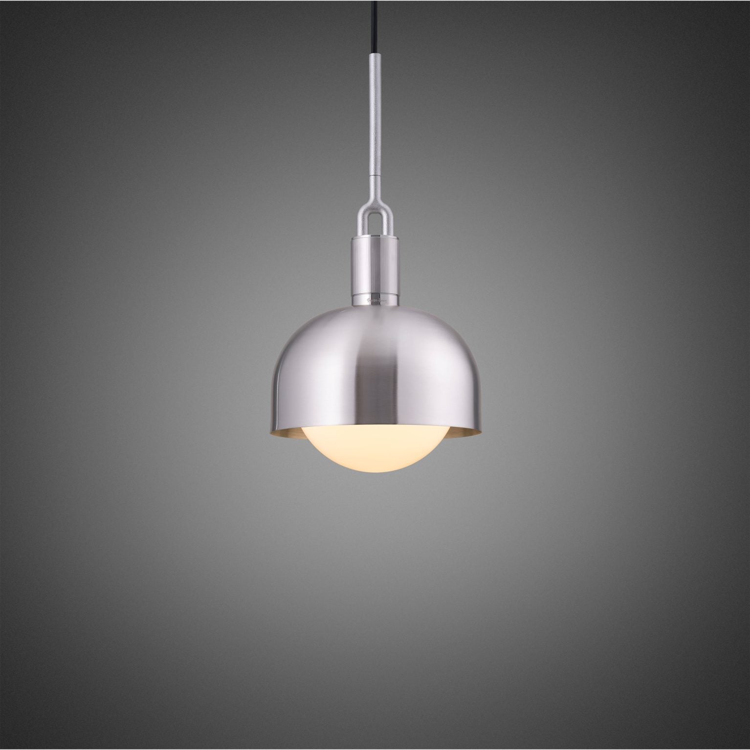 Buster & Punch Forked Pendant - Shade - Globe - Opal - Medium - Steel