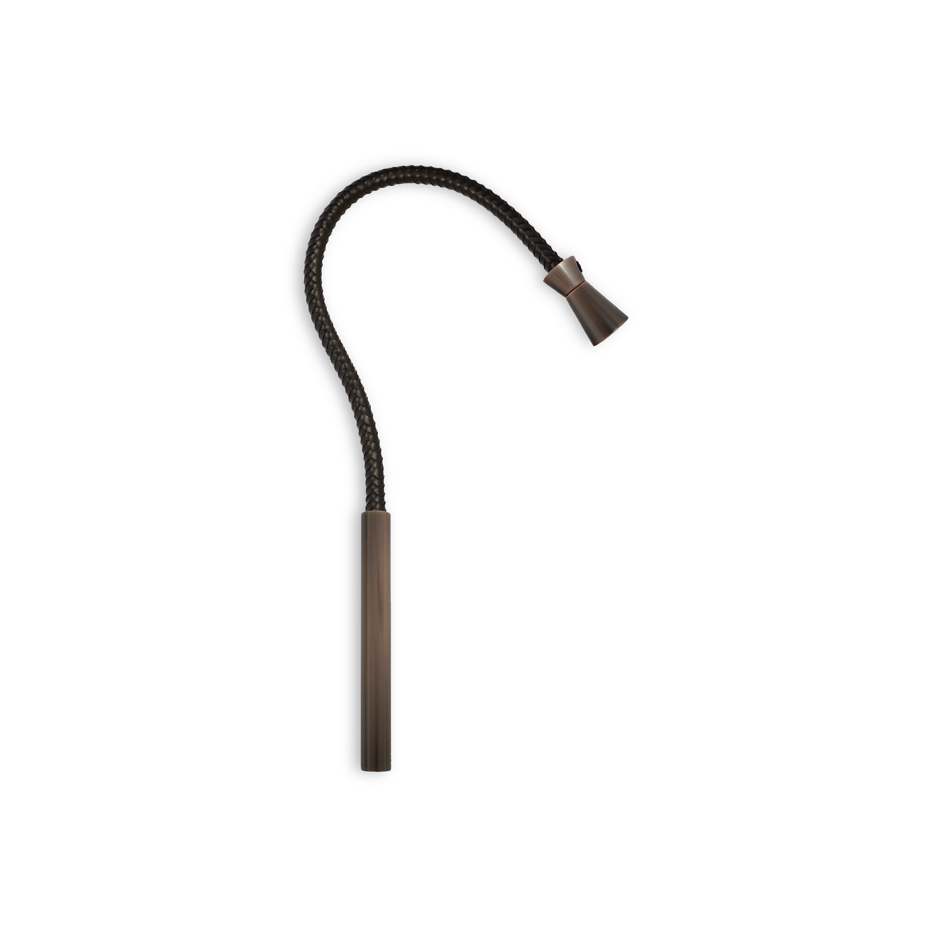 Contardi Lighting Fly Gin & Tonic Battery Light- Satin Bronze - Dark brown braided leather