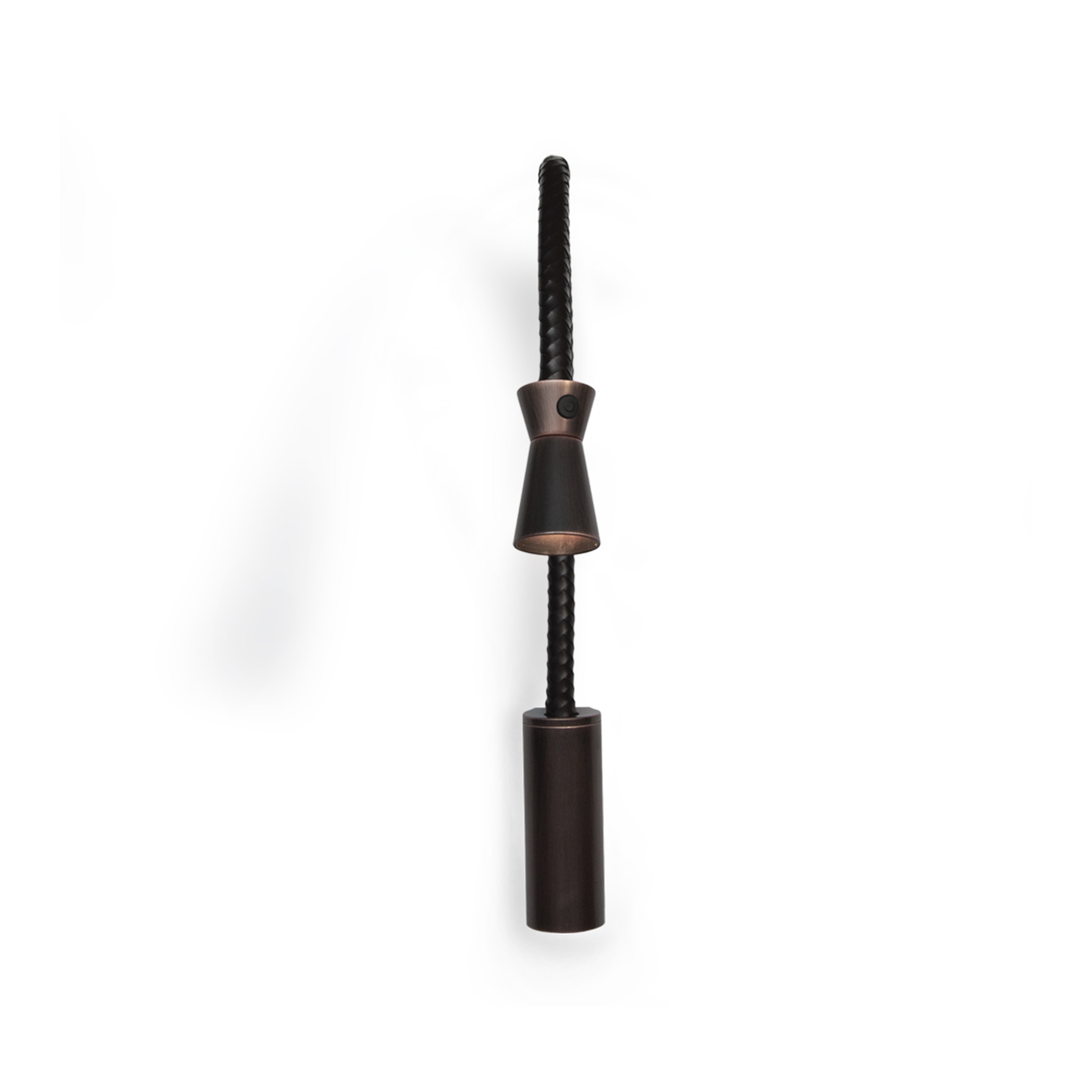 Contardi Lighting Fly Gin & Tonic Wall Lamp - Satin Bronze - Dark brown braided leather