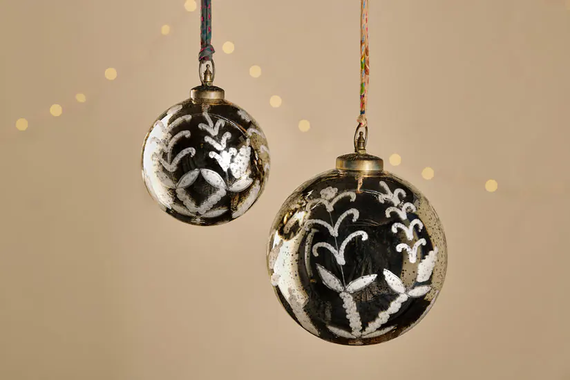 Nkuku - Giant Antique Gold Bauble - Small