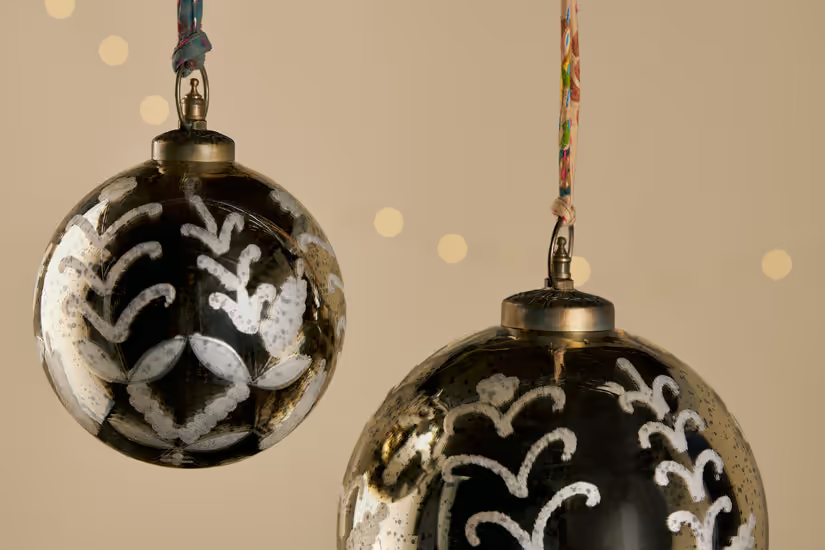 Nkuku - Giant Antique Gold Bauble - Small