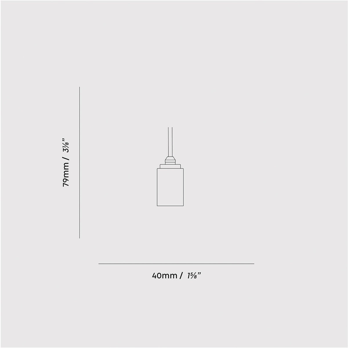 Tala Graphite Pendant