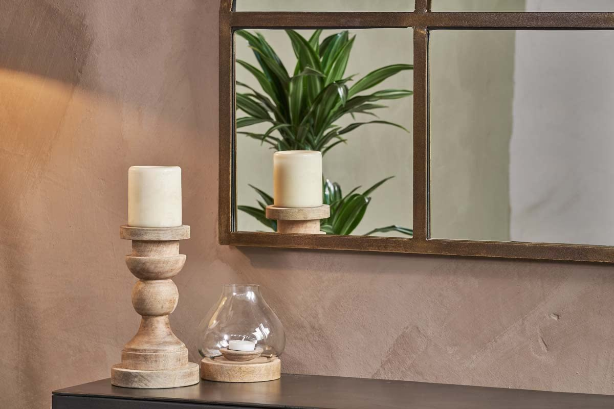 Nkuku - Imoma Iron Overmantel Arch Mirror - Brass