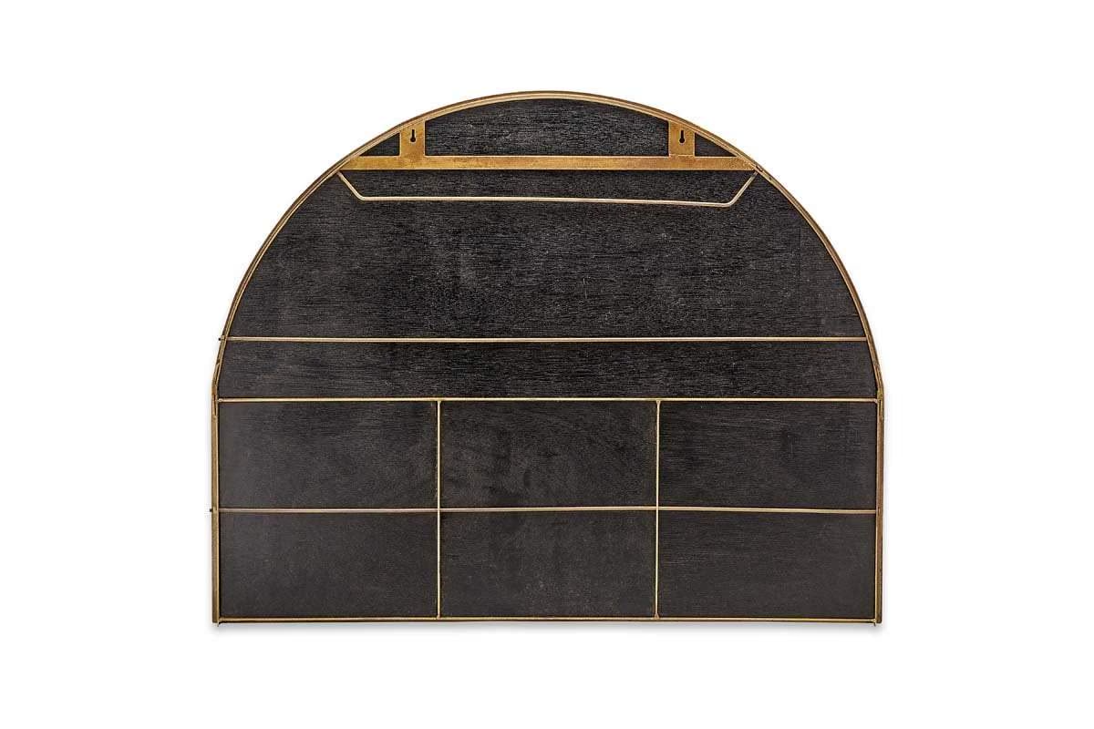 Nkuku - Imoma Iron Overmantel Arch Mirror - Brass