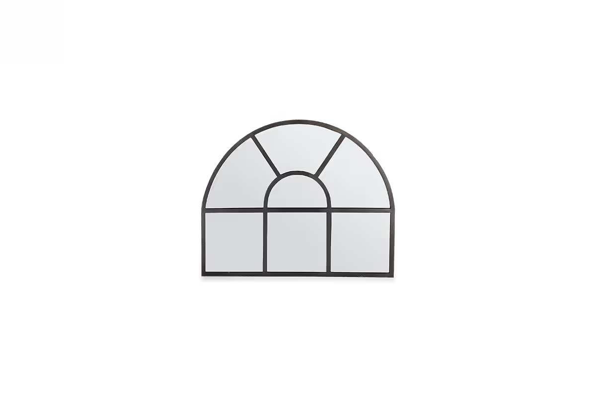 Nkuku - Imoma Iron Overmantle Arch Mirror - Black