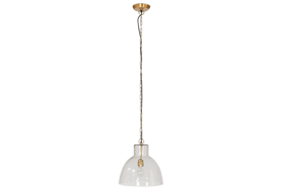Nkuku - Inayah Recycled Glass Pendant Light - Clear