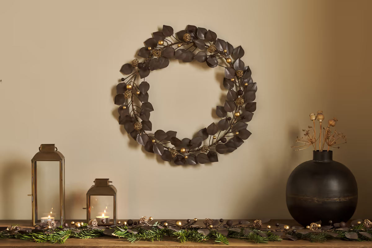 Nkuku - Ishana Wreath - Antique Brass