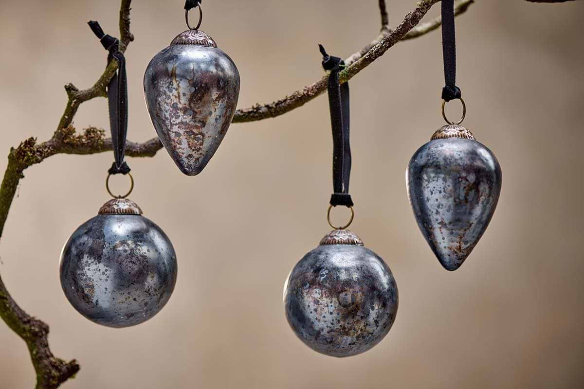 Nkuku - Jalshara Baubles - Antique Smoke (Set of 4)