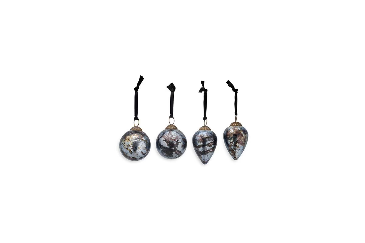 Nkuku - Jalshara Baubles - Antique Smoke (Set of 4)
