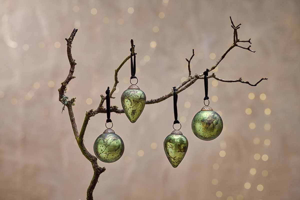 Nkuku - Jalshara Baubles - Moss (Set of 4)