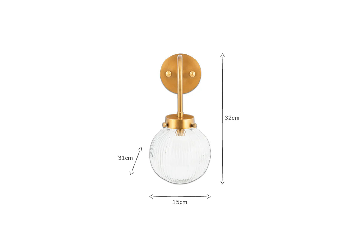 Nkuku Konnie Bathroom Wall Light - Clear