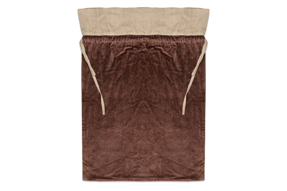 Nkuku Karru Cotton Velvet Sack - Rich Mocha