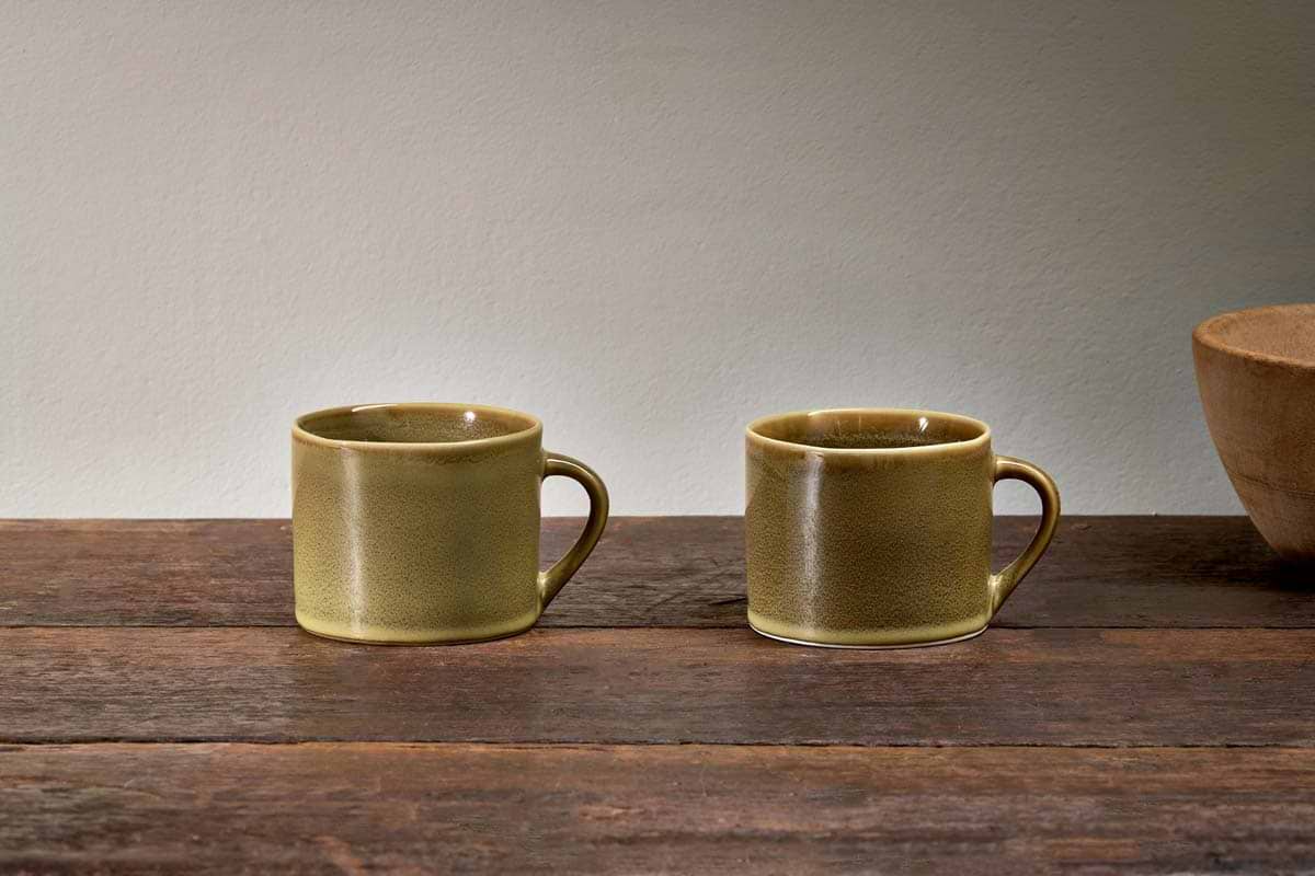 Nkuku - Kalini Mugs - Green - Small (Set of 2)