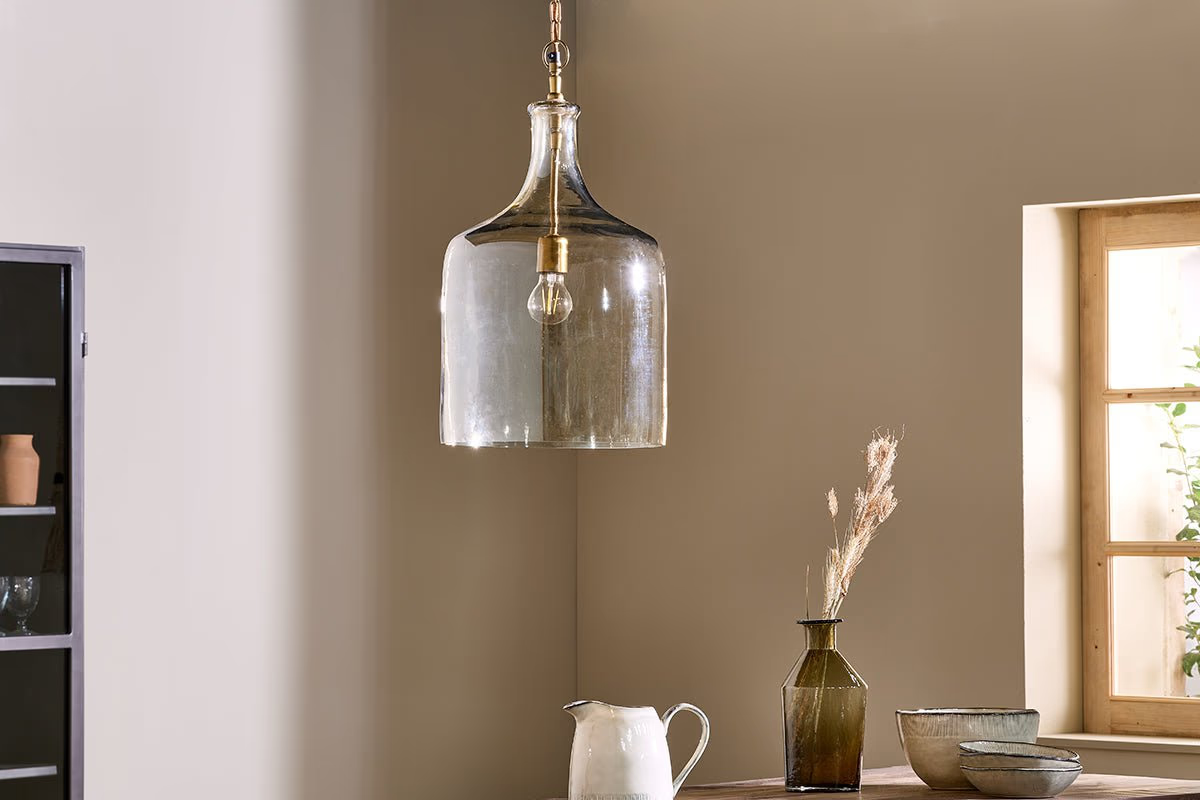 Nkuku - Kalsi Recycled Glass Pendant Light - Lustre - Large