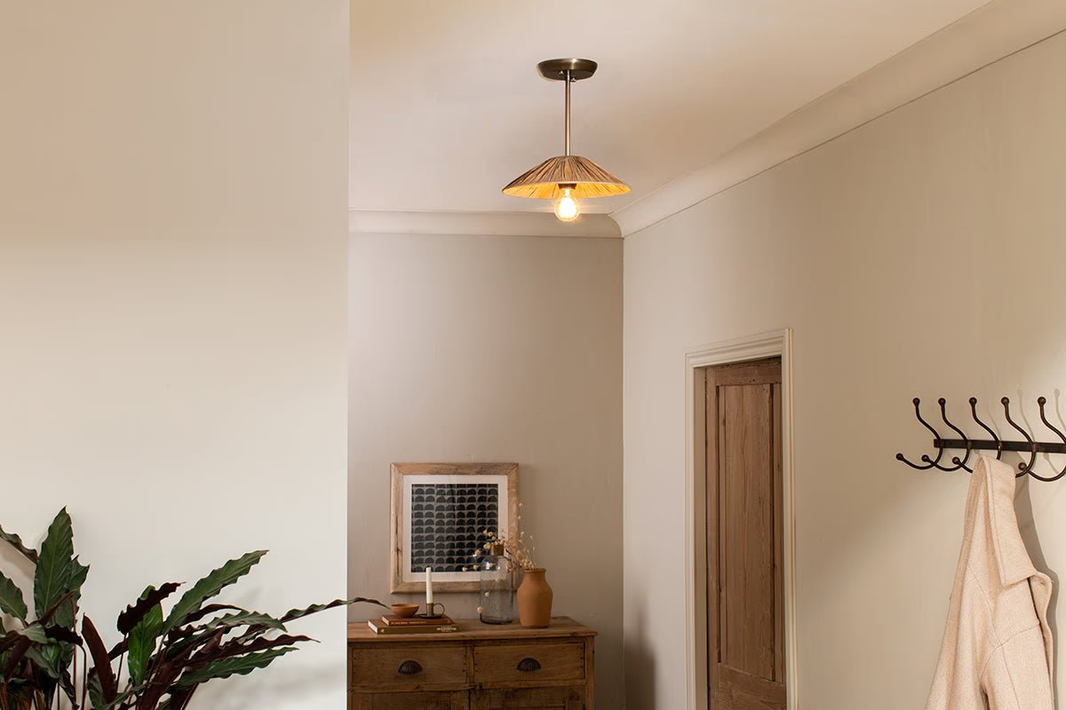Nkuku - Katari Raffia Ceiling Light - Small