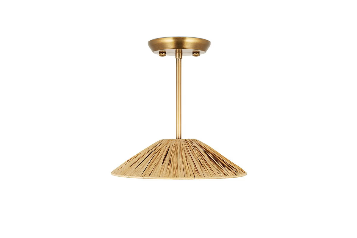 Nkuku - Katari Raffia Ceiling Light - Small