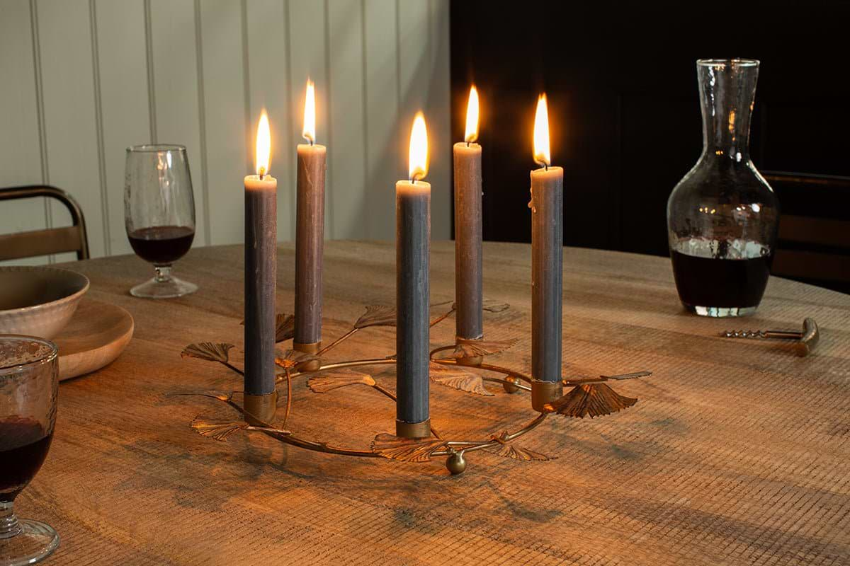Nkuku - Khamila Leaf Iron Candle Holder