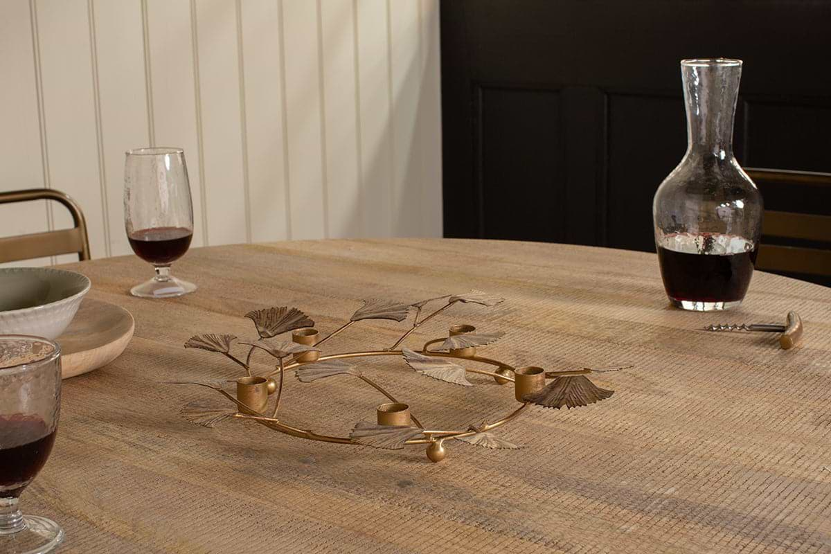Nkuku - Khamila Leaf Iron Candle Holder