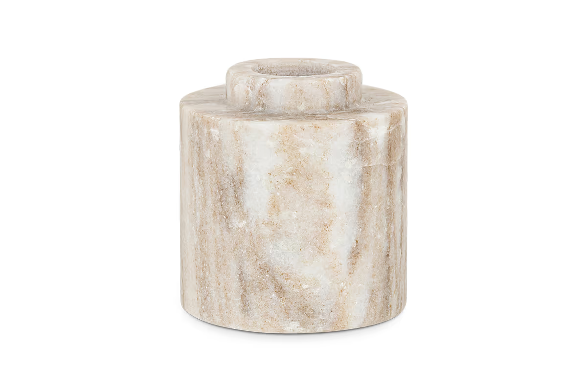 Nkuku - Khari Marble Vase - Grey - Cylinder