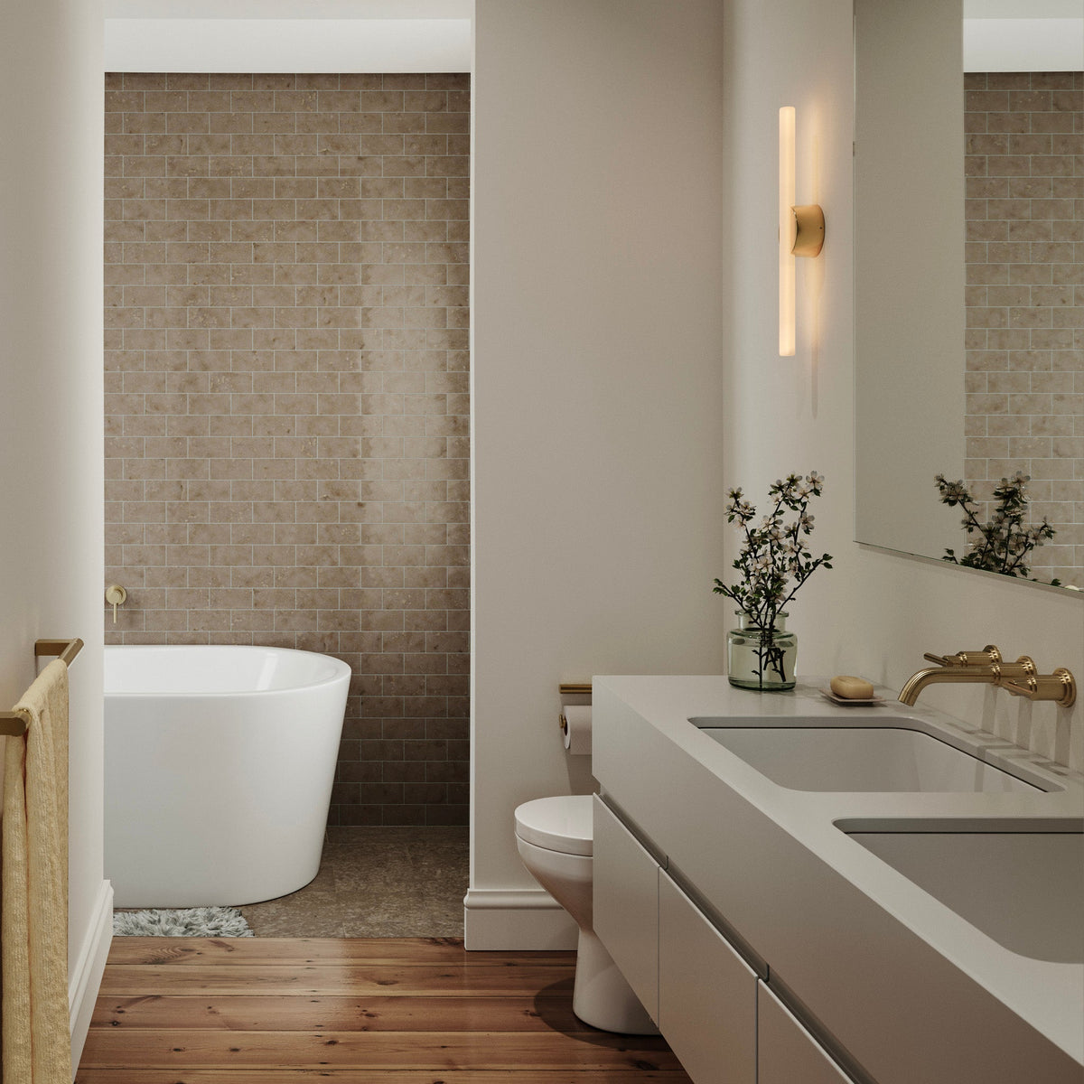 Tala Kilter 1.0 Wall Light in Solid Brass