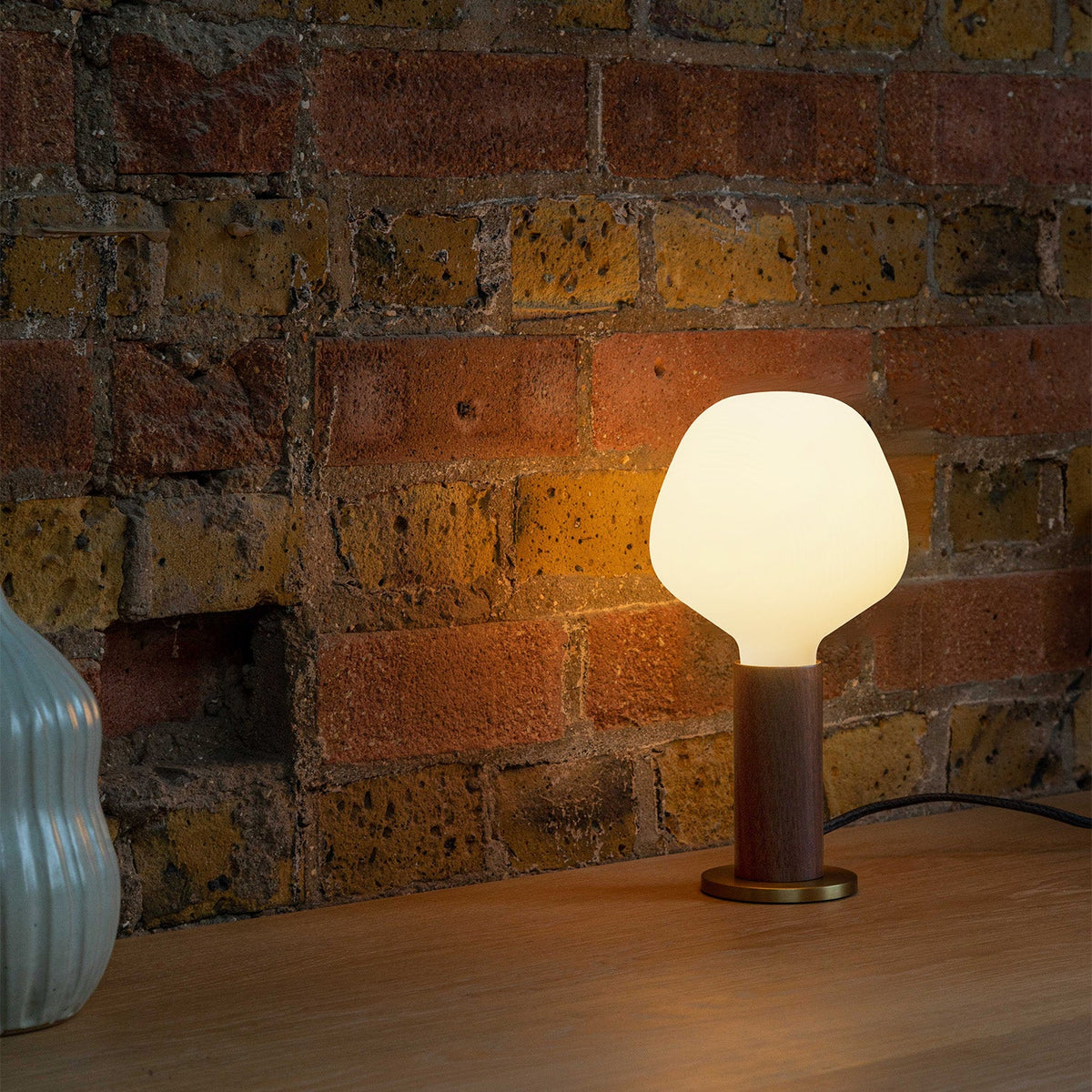 Tala Knuckle Table Lamp in Walnut + Enno