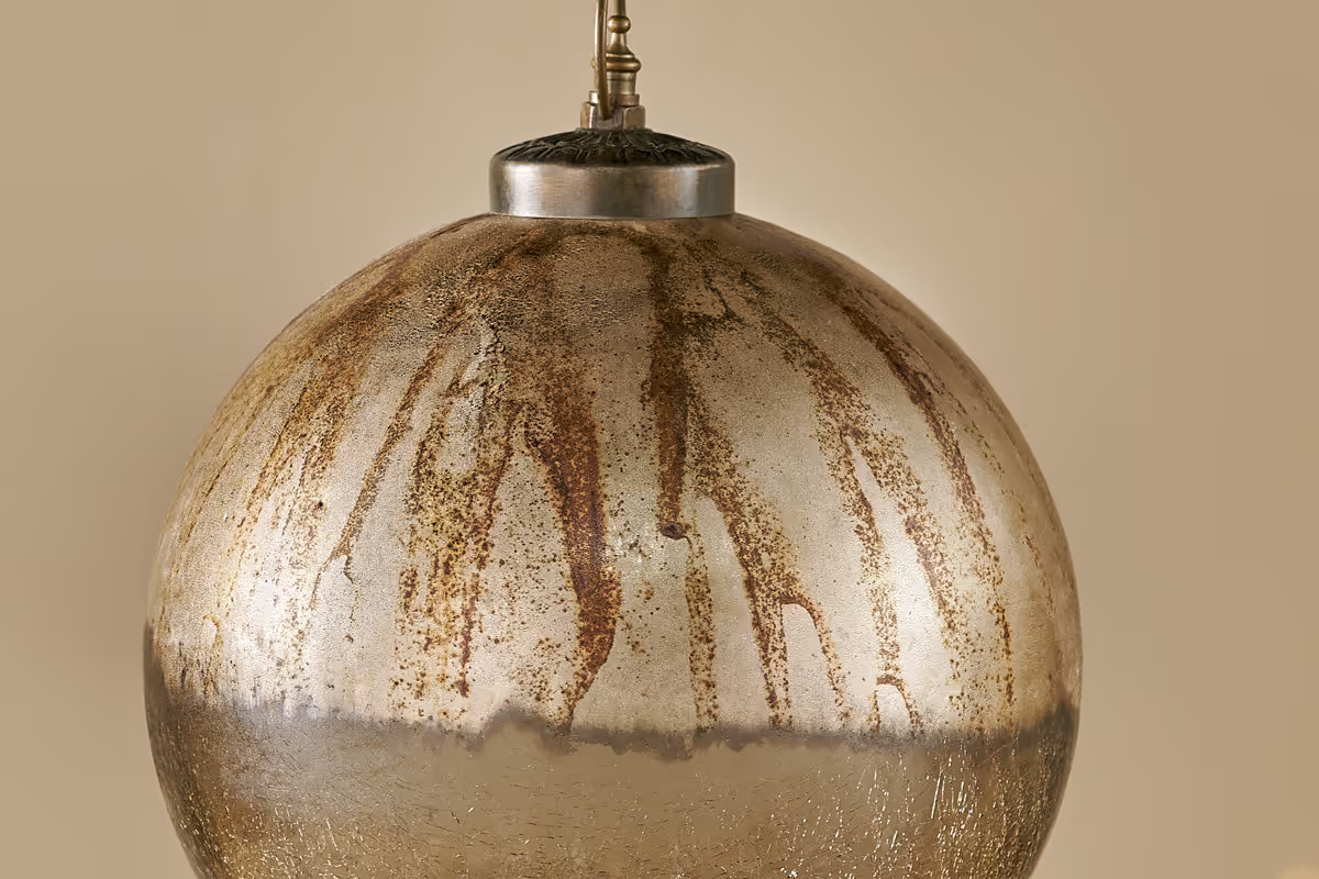 Nkuku - Konara Giant Bauble - Gold Crackle - Large