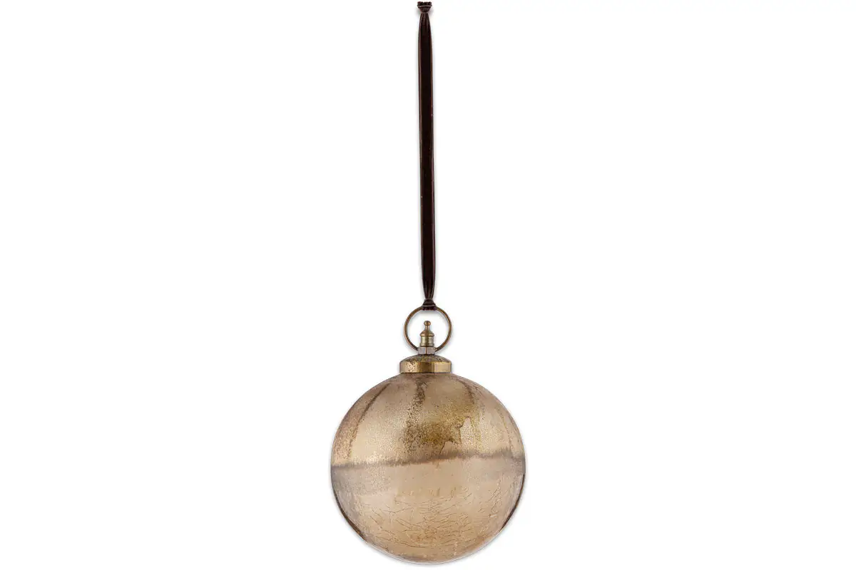 Nkuku - Konara Giant Bauble - Gold Crackle - Small