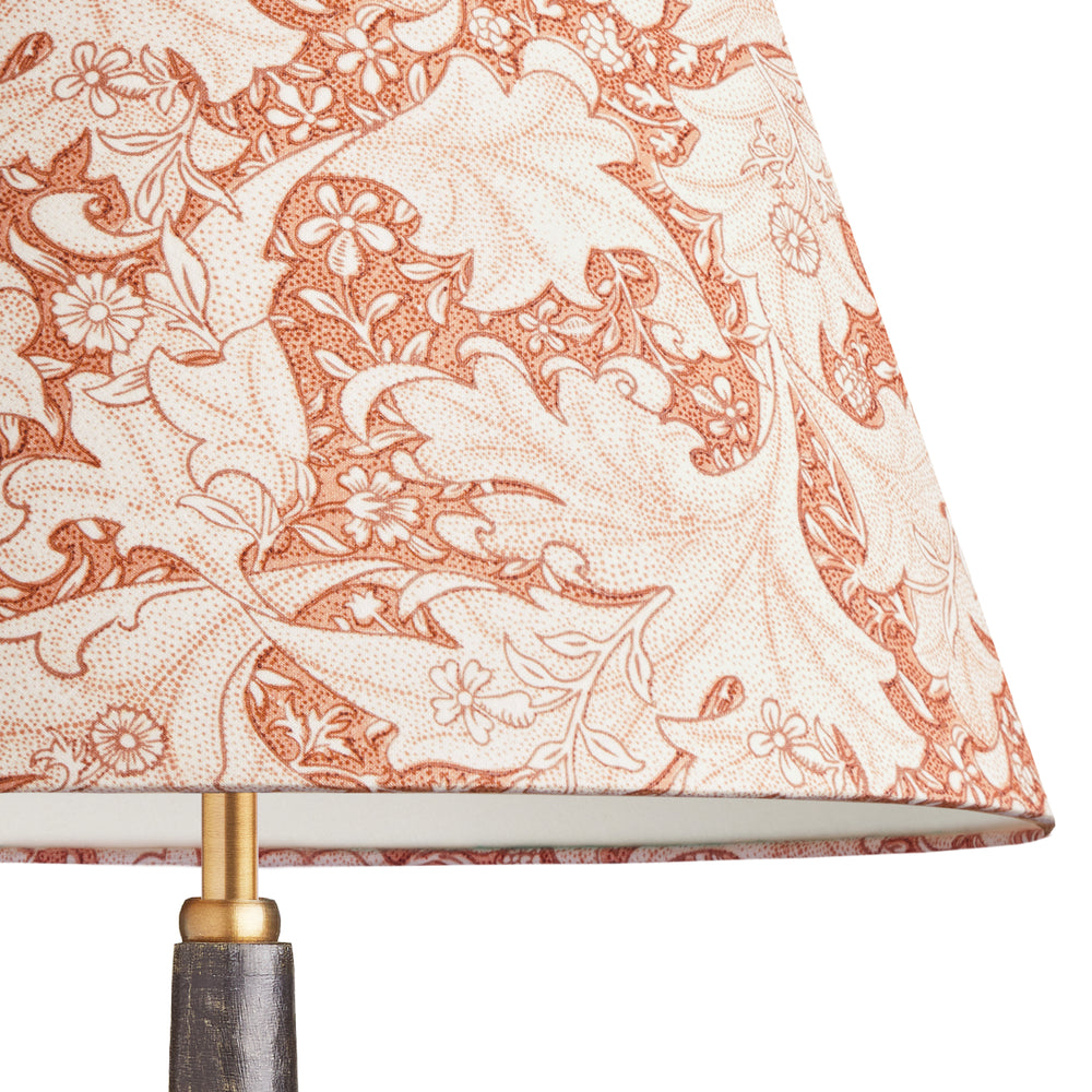 Pooky - 16cm Empire Shade - Brick Dust Wallflower Printed Cotton - Morris & Co