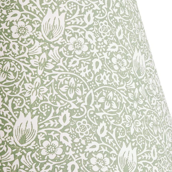 Pooky - 20cm Empire Shade - Leafy Arbour Borage Block Printed Card - Morris & Co.