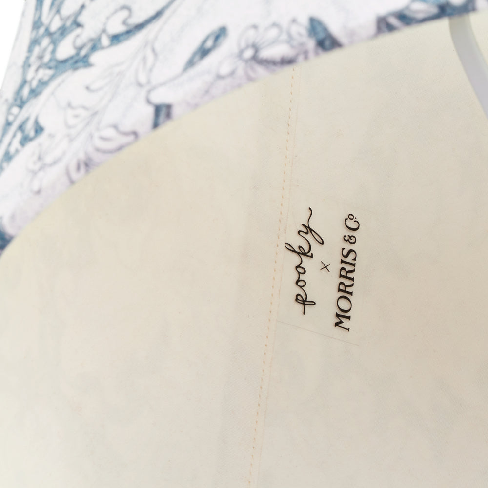Pooky - 20cm Empire Shade - Slate Blue Wallflower Printed Cotton - Morris & Co