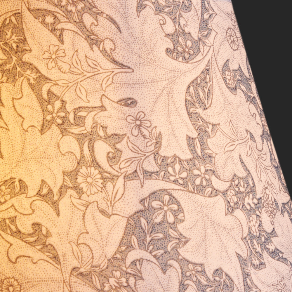 Pooky - 25cm Empire Shade - Slate Blue Wallflower Printed Cotton - Morris & Co