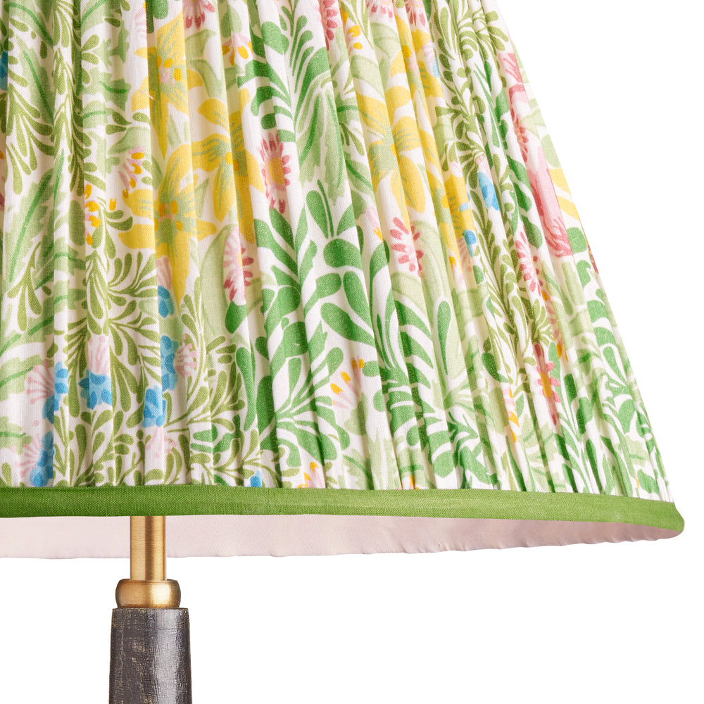 Pooky - 25cm Empire Shade - Boughs Green and Rose Bower Printed Cotton - Morris & Co