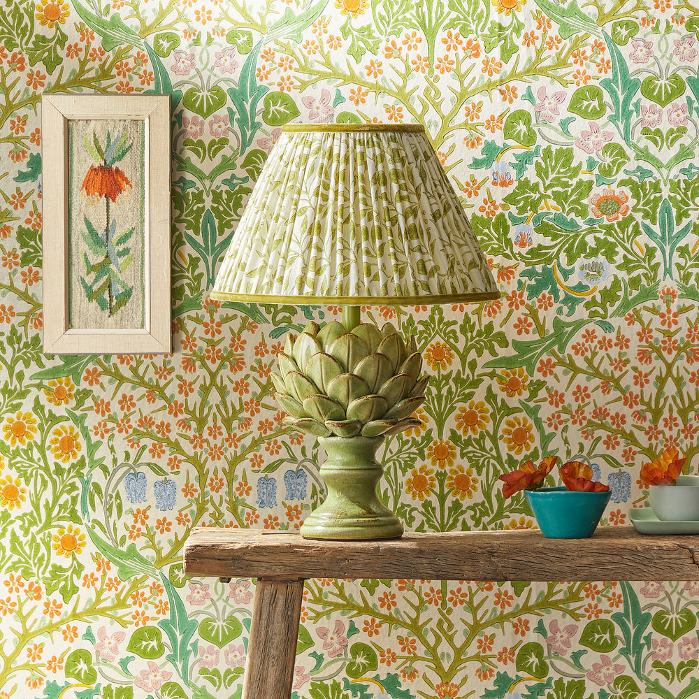 Pooky - 40cm Straight Empire Shade - Thyme Rosehip Linen - Morris & Co