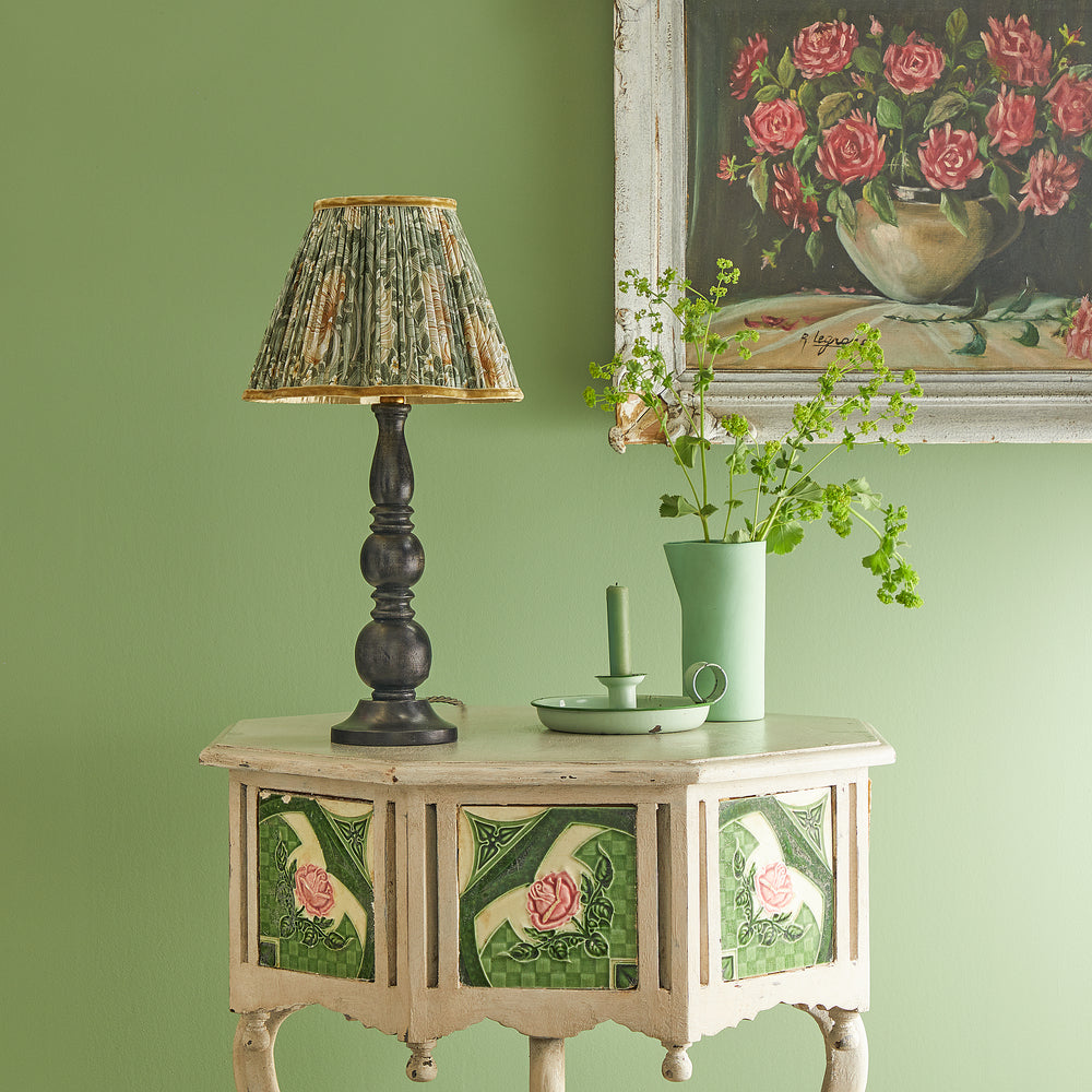 Pooky - 40cm Scalloped Straight Empire Shade - Bay Leaf & Manilla Silk Pimpernel - Morris & Co