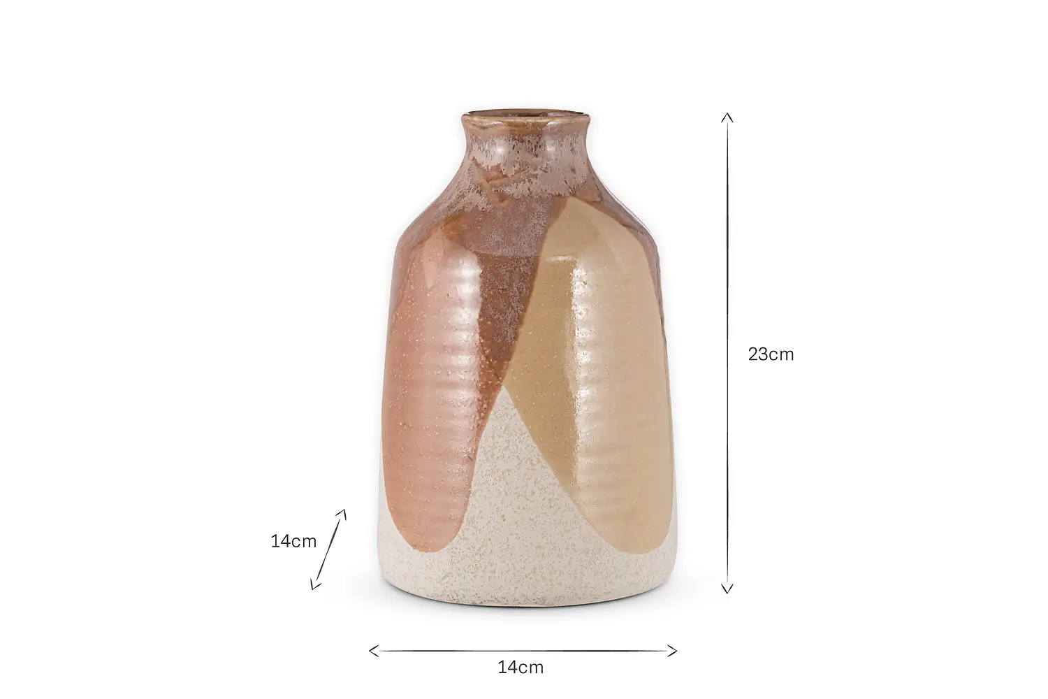 Nkuku - Lucia Ceramic Vase - Terracotta Mix - Large