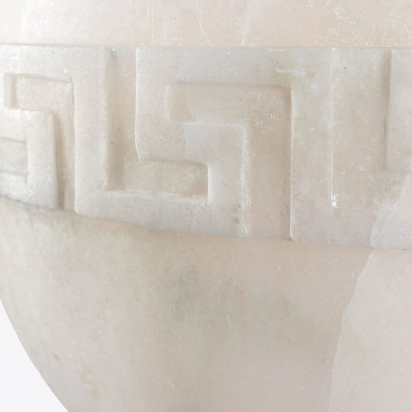 Pure White Lines Elissa Alabaster Pendant - Large